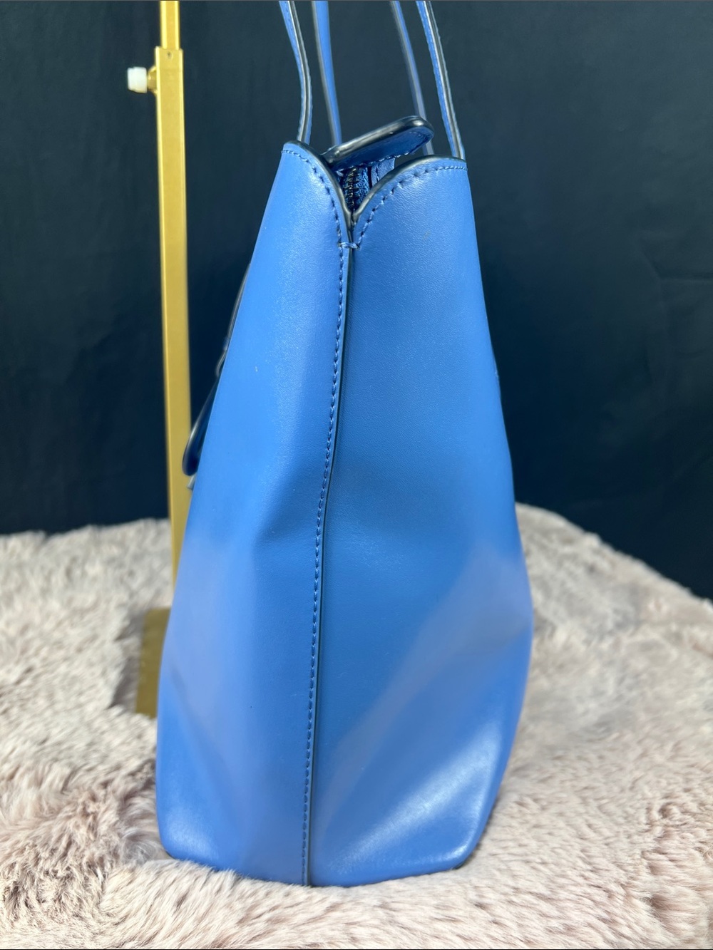 Kate Spade Breanna Smooth Leather Tote Cornflower Blue Large Shoulder Bag | COA - Picture 5 of 13